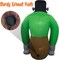 8Ft Tall Halloween Inflatable Frankenstein Inflatable Yard Decoration with Build-in LEDs (green)
